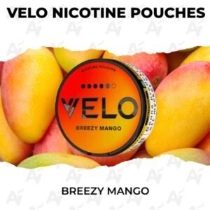 Can of VELO Breezy Mango 14mg nicotine pouches from best VELO pouches shop Australia | velo breezy mango 14mg pouches australia buy.jpg