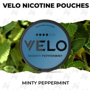 Can of VELO Mighty Peppermint 17mg Sweden born tobacco free nicotine pouches from VELO pouches Australia online shop