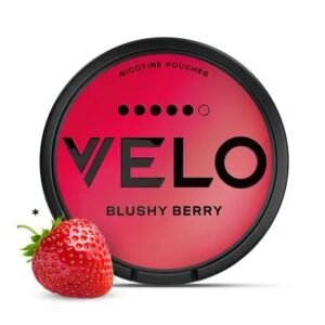 Can of VELO Blushy Berry 10mg sweet berry nicotine pouches Australia | velo blushy berry 10mg can australia.jpg